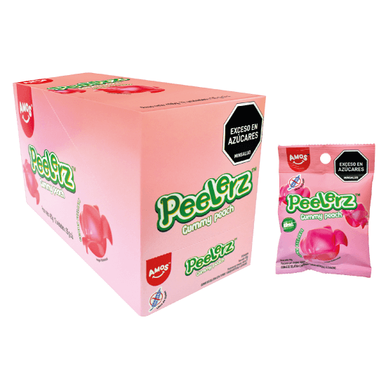 GOMA AMOS DISPLAY PEELERZ DURAZNO x 420 G